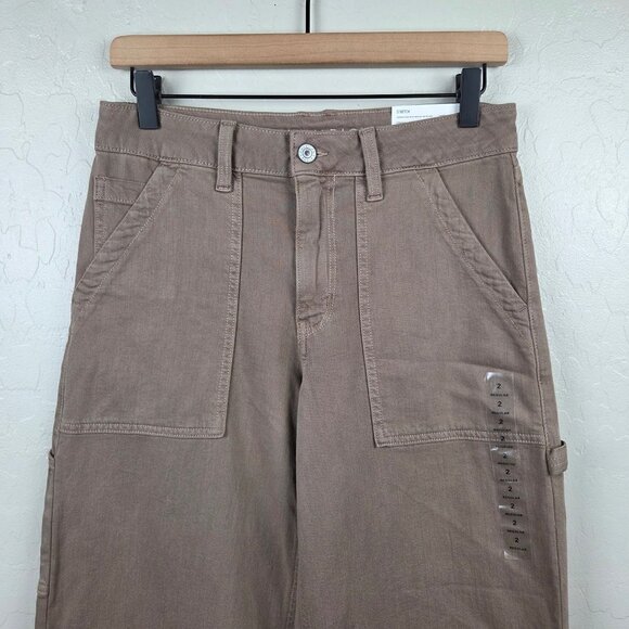 American Eagle Super High-Rise Baggy Wide Leg Jean Brown Sz 2 90s Y2K Retro NEW - Picture 3 of 12